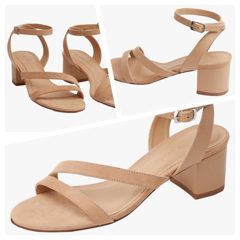 Rebecca Allen Women's The Block Sandy Tan Block Heel Sandals size 10 M